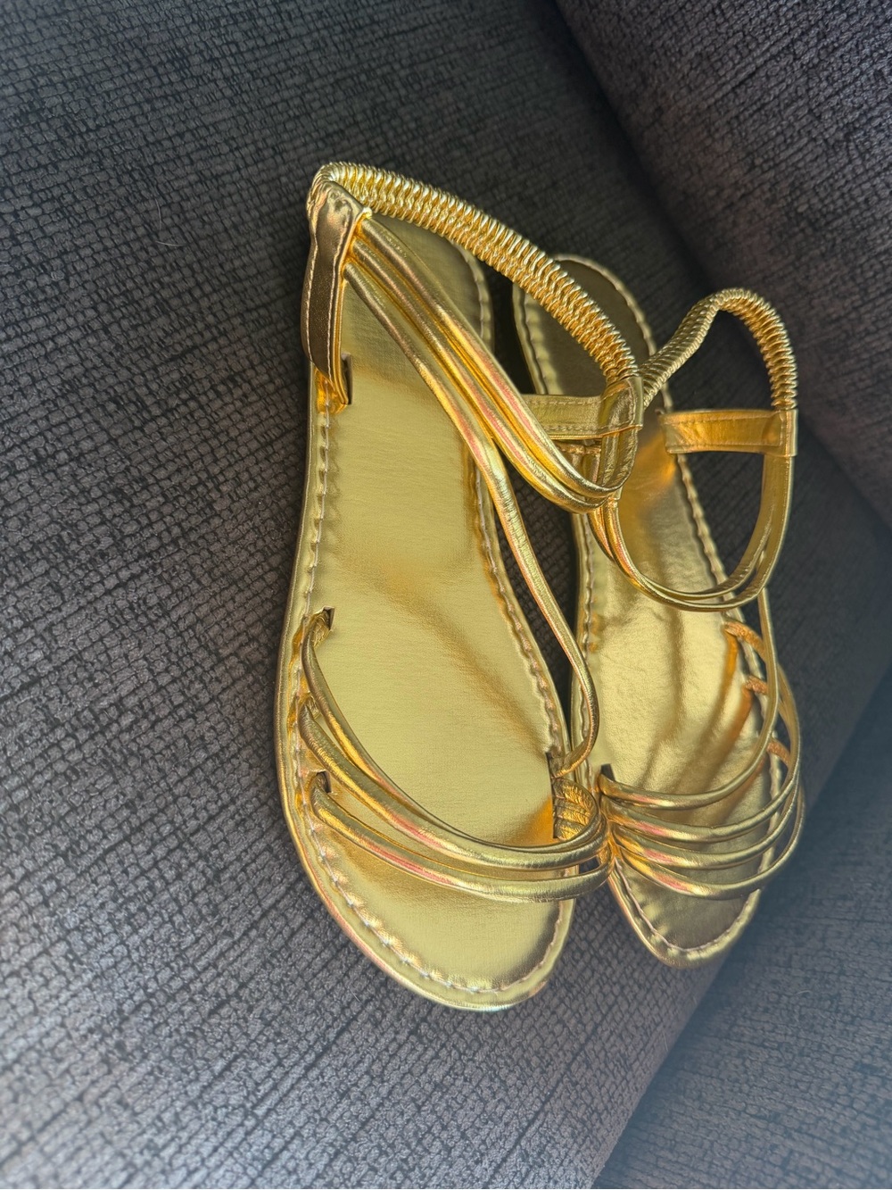 Gold Women's Strappy Sandals